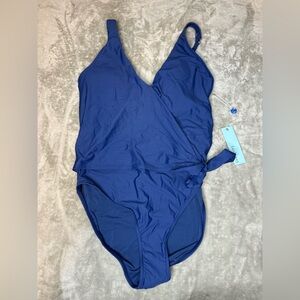 NWT Blue Birdsong One Piece Slimming Swimsuit size 12